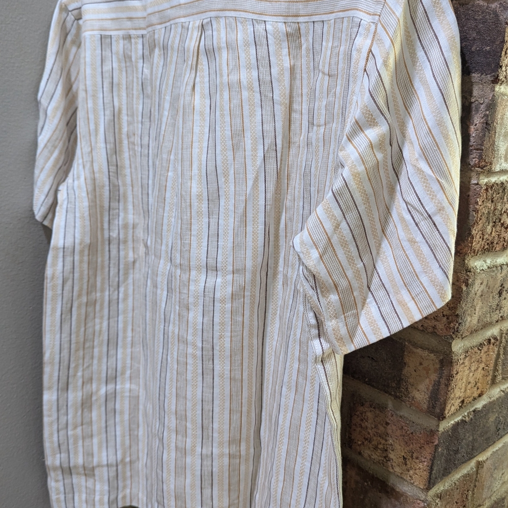 New! Stitch Note Dyed Yarn Striped Shirt - Picture 9 of 15